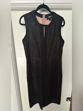 Paule Ka Paris black eyelet with nude lining size 44 dress